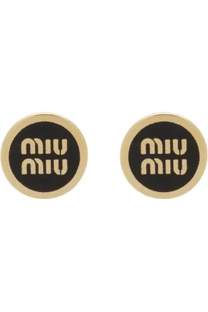 Miu Miu Logo-embossed stud earrings