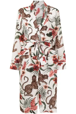 Desmond & Dempsey Soleia botanical-print robe