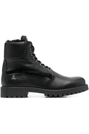 Philipp Plein The Hunter shearling lined leather boots