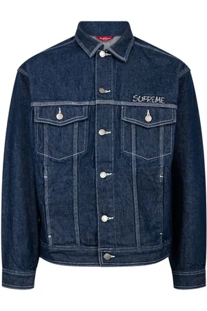Supreme X Smurfs denim trucker jacket