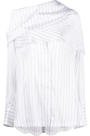 The Attico Striped asymmetric shirt