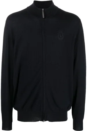 BILLIONAIRE Crest cashmere-blend zip-up jumper
