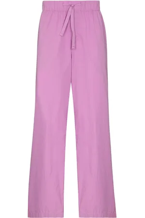Tekla Drawstring-waist pajama bottoms