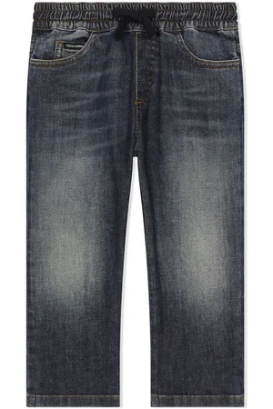 Dolce & Gabbana Logo-appliqué straight-leg jeans