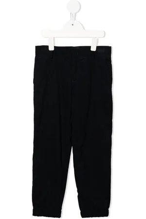 Emporio Armani Fine-ribbed straight-leg trousers