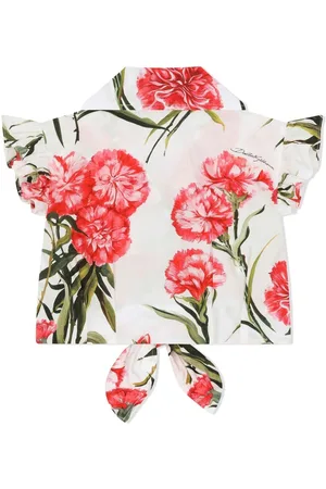 Dolce & Gabbana Floral-print ruffled blouse