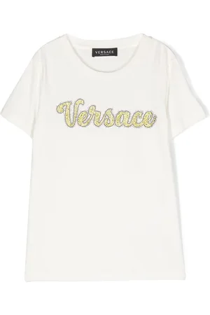 VERSACE Crystal-embellished logo T-shirt