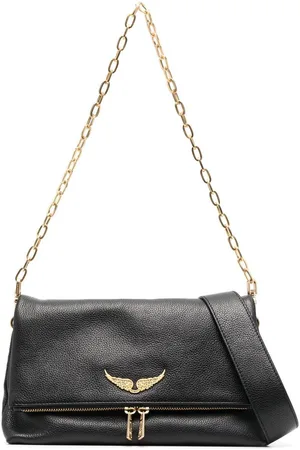 Zadig & Voltaire Logo-plaque leather shoulder bag