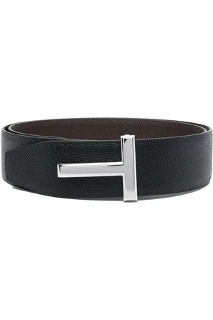 Tom Ford T logo-buckle leather belt