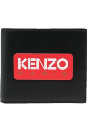 Kenzo Logo-patch folded leather wallet