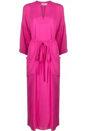 Fabiana Filippi Belted long-sleeved midi dress