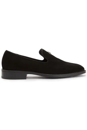 Giuseppe Zanotti Imrham logo-plaque suede loafers