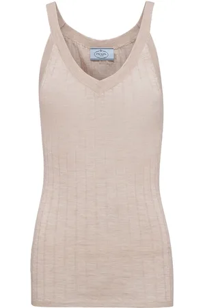Prada Ribbed cashmere tank top