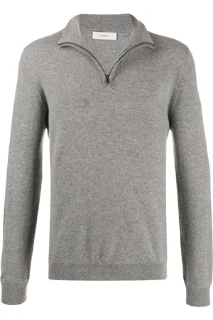 PRINGLE OF SCOTLAND Zipped neck fine knit jumper