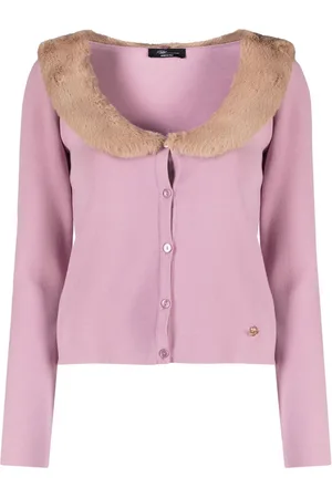BLUMARINE Faux-shearling cardigan