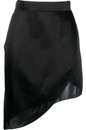 MAISON CLOSE Rendez-Vous asymmetric silk skirt
