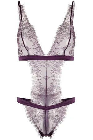 MAISON CLOSE Lace-panel detail body