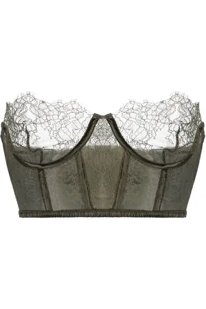 MAISON CLOSE Lace-trim detail bustier top