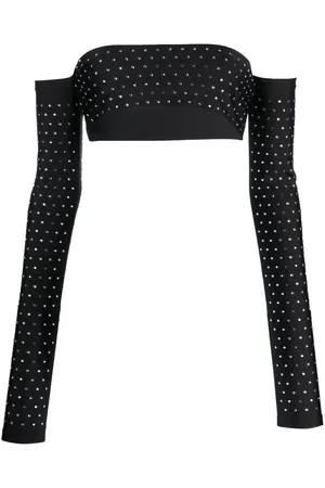 The Andamane Rhinestone-embellished cropped top