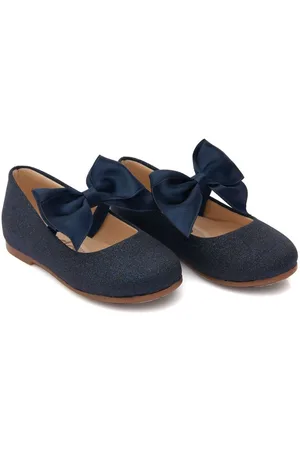 Tulleen Bow-detail ballerina shoes