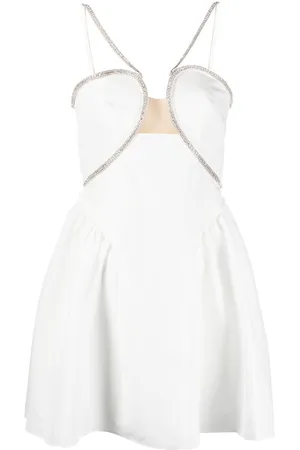 Self-Portrait Crystal-embellished cut-out minidress
