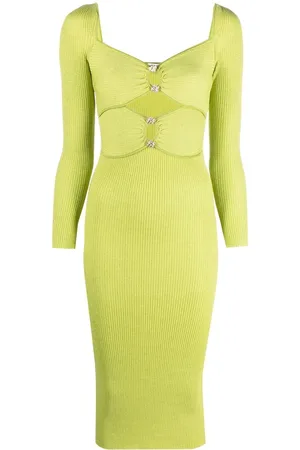 Self-Portrait Long-sleeve knitted dress