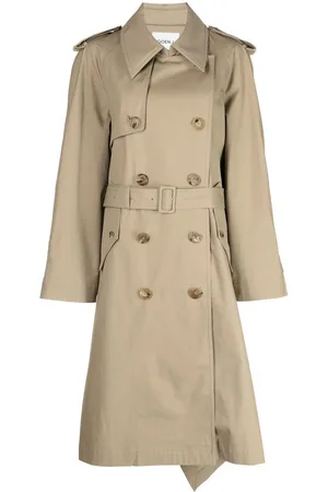 GOEN.J Double-breasted two-tone trench coat
