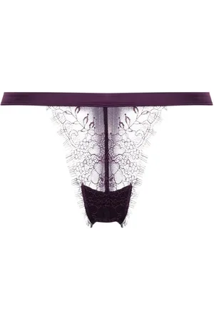 MAISON CLOSE Semi-sheer lace thong