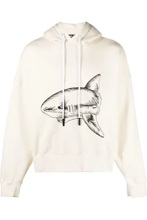 Palm Angels Broken Shark organic cotton hoodie