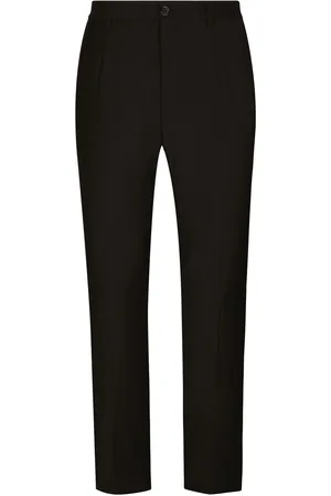 Dolce & Gabbana Logo-embroidered tailored trousers