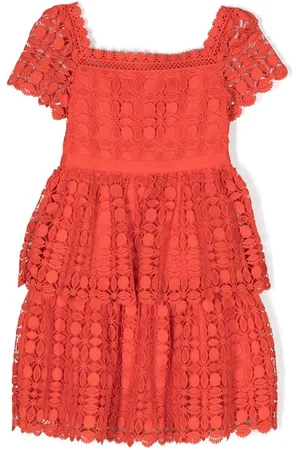 Self-Portrait Short-sleeve tiered dress