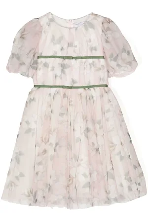 MONNALISA Floral-print pleated dress
