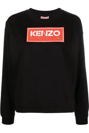 Kenzo Logo patch crew-neck sweatshirt