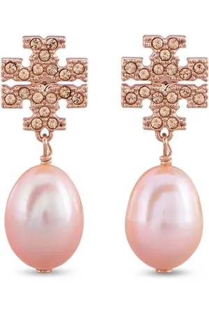 Tory Burch Kira pav� pearl drop earrings