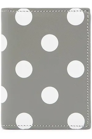 Comme des Garçons Polka dot-print leather cardholder