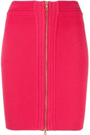 Balmain High-waisted knitted miniskirt