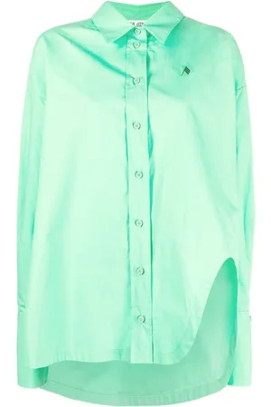 The Attico Asymmetric cotton shirt