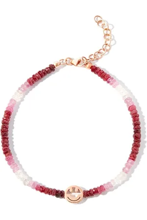 Roxanne First 9kt rose gold Smiley ruby bracelet