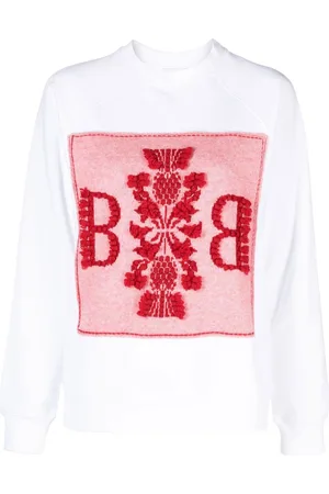Barrie Embroidered panelled sweatshirt