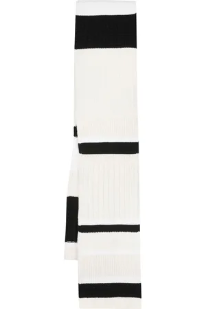 Barrie Stripe-print knit scarf
