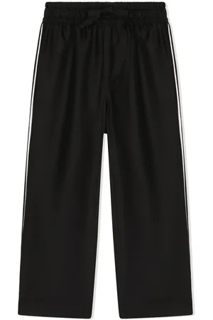 Dolce & Gabbana Logo-embroidered silk pajama bottoms