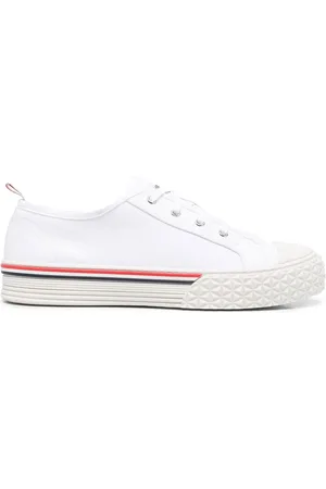 Thom Browne Stripe-trim lace-up sneakers