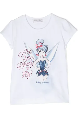 MONNALISA Graphic-print crystal-embellished T-shirt