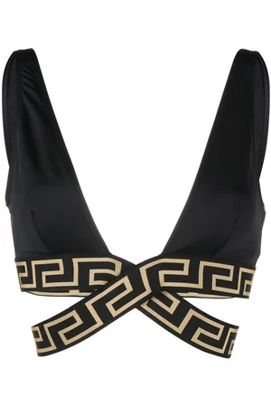 VERSACE Greca Border triangle bikini top