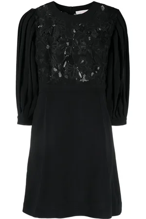 See by Chloé Floral-panelled mini dress