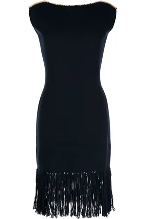 Onefifteen Fringed-edge wool dress