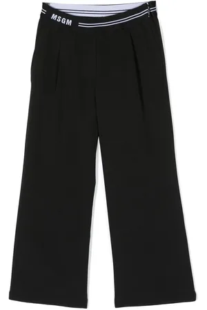 Msgm Logo-waistband pleated trousers