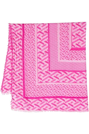 VERSACE All-over monogram-print scarf