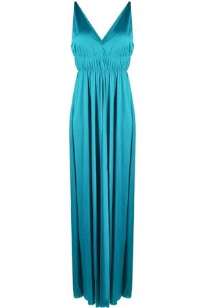 P.A.R.O.S.H. V-neck pleated maxi dress
