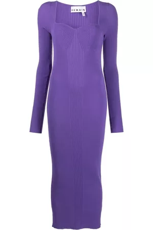 REMAIN Kobieta Sukienki Dzianinowe - Purple